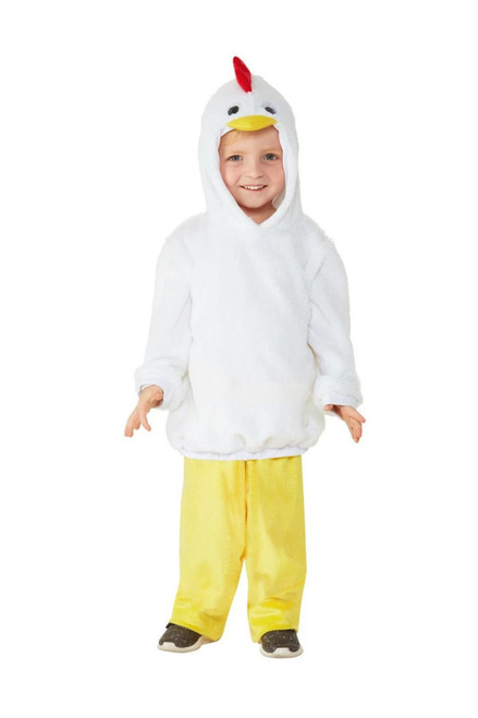 41" White and Yellow Chicken Toddler Halloween Costume - T1 - IMAGE 1