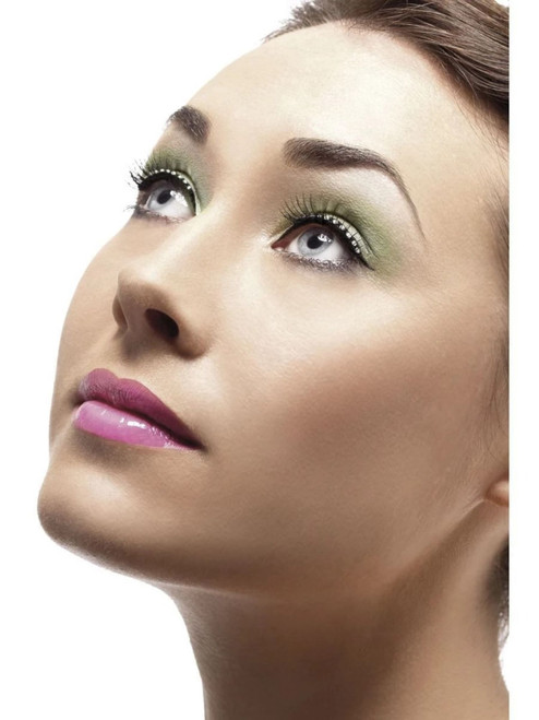 11" Black Women Adult Eyelashes Halloween Costume Accessory - One Size - IMAGE 1