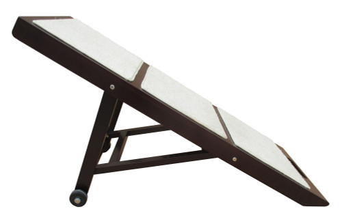 37.75" Black and Brown Durable Collapsible Pet Ramp - IMAGE 1