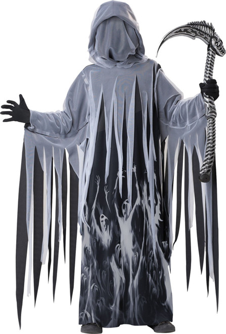 Gray and Black Soul Taker Child Halloween Costume - Large - IMAGE 1