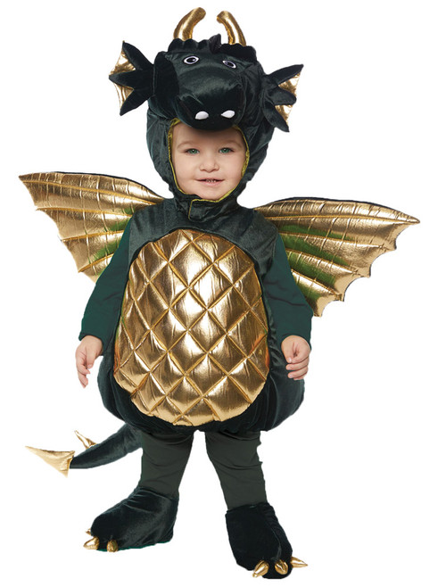 Gold and Green Dragon Toddler Halloween Costume - Extra Large - IMAGE 1