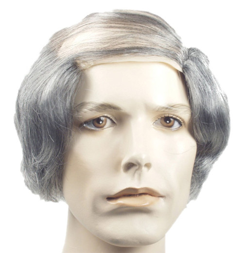 Black and Beige Bald Comb Over Halloween Wig Costume Accessory - One Size - IMAGE 1