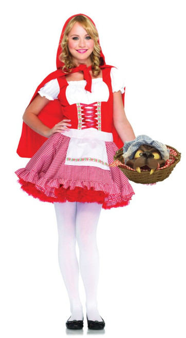 Red and White Lil Miss Women Adult Halloween Costume - Large - IMAGE 1