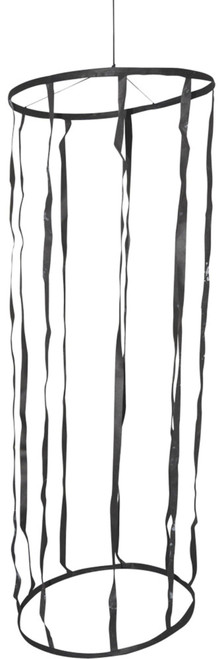 63" Black Collapsible Circular Cage Halloween Hanging Prop - IMAGE 1