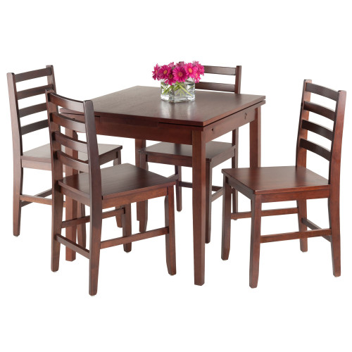 Pulman 5-PC Set Extension Table with Ladder Back Chairs - IMAGE 1