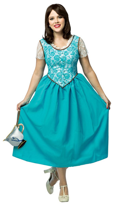 Blue and White Ouat Belle Women Adult Halloween Costume - Large - IMAGE 1