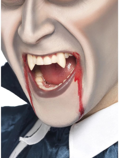 White Vampire Fang Tooth Caps Unisex Adult Halloween Make-Up Costume Accessory - One Size - IMAGE 1