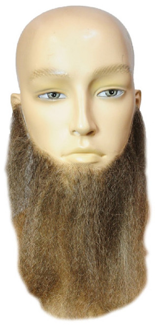 9" Light Chestnut Brown Halloween Beard Men Adult Costume Accessory - One Size - IMAGE 1