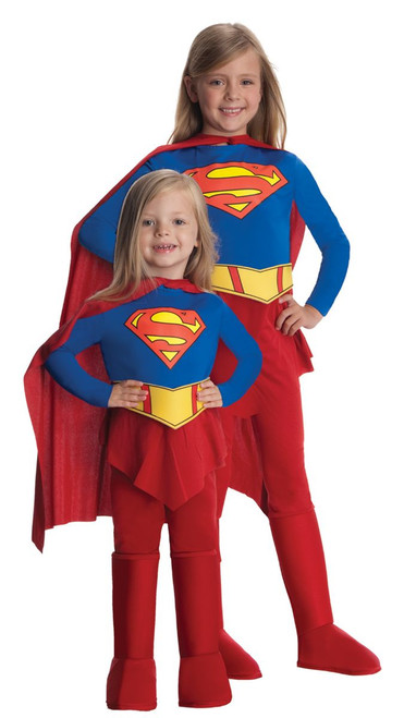 Blue and Red Supergirl Child Halloween Costume - Medium - IMAGE 1