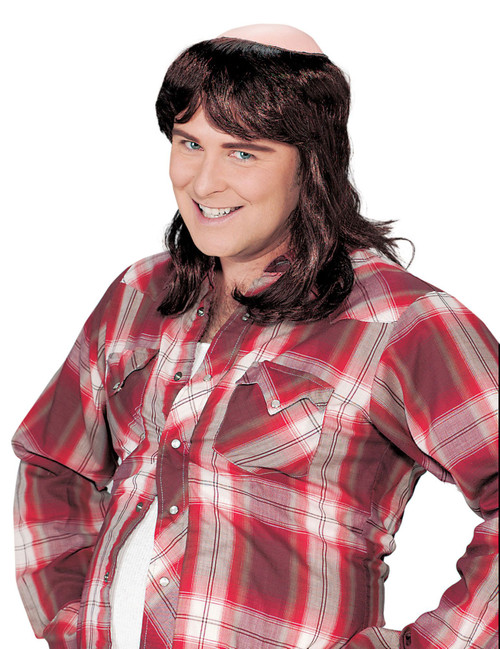 Black Skullet Men Adult Halloween Wig Costume Accessory - One Size - IMAGE 1