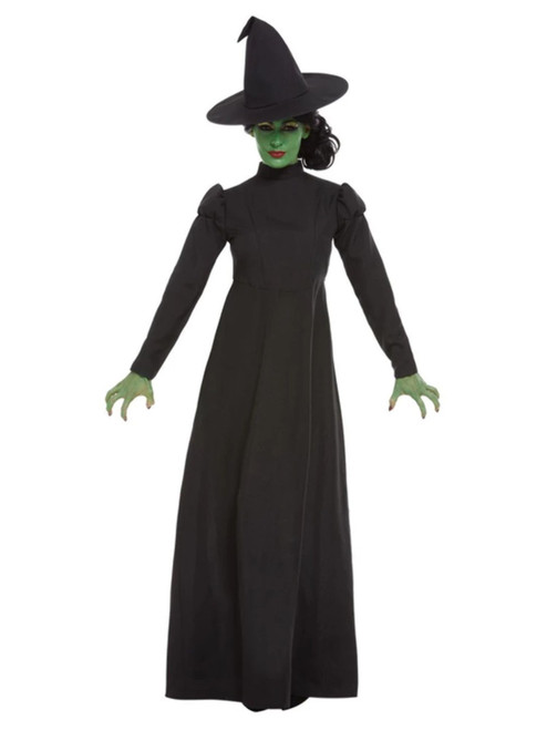 40" Black Wicked Witch Women Adult Halloween Costume - Medium - IMAGE 1