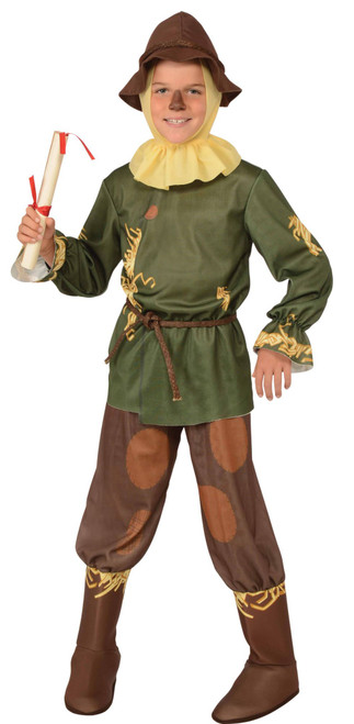 Green and Brown Wizard of Oz Scarecrow Boy Child Halloween Costume - Small - IMAGE 1