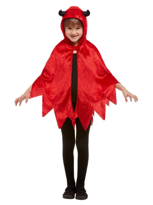 Red and Black Devil Unisex Child Halloween Cape Costume Accessory - One Size - IMAGE 1