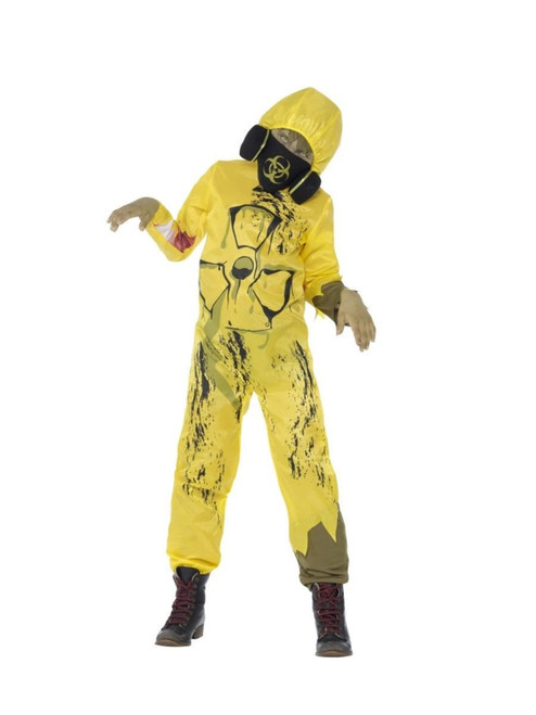42" Yellow and Black Toxic Waste Boy Child Halloween Costume - Large - IMAGE 1