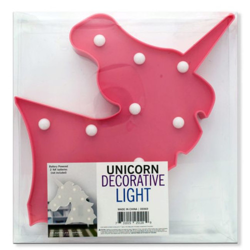 Pack of 6 Pink and White Unicorn Shape Decorative Lights 10" - IMAGE 1