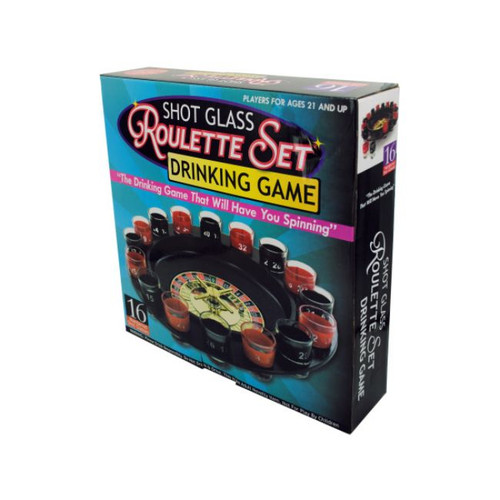 Pack of 4 Roulette 16-Piece Shot Glass Drinking Game Set - IMAGE 1