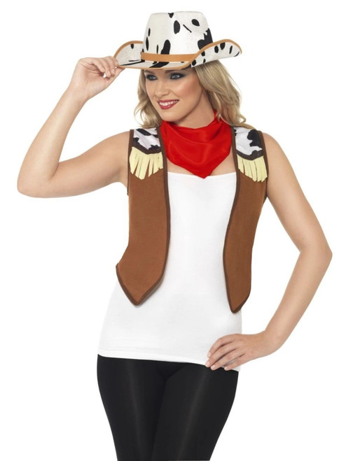 46" Brown and White Instant Kit Women Adult Halloween Costume Accessory - Medium - IMAGE 1
