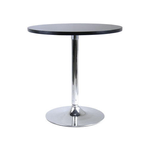 29.5" Black Round Spectrum Dining Table with Metal Leg - IMAGE 1