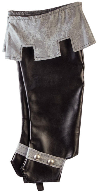 Black and Gray King Boot Tops Men Adult Halloween Costume Accessory - One Size - IMAGE 1