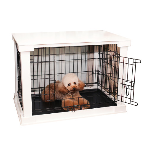 32" White Multi-purpose Medium Pet Cage and Dog Crate - IMAGE 1