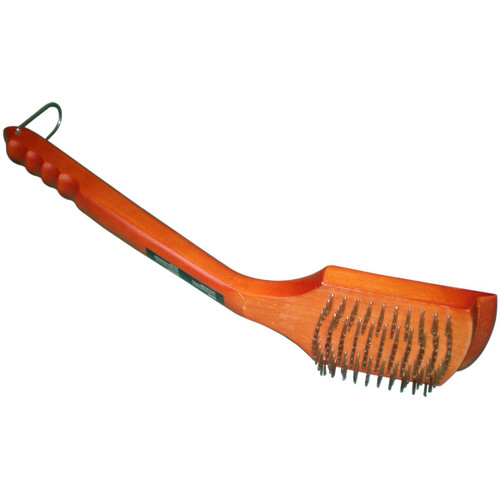18.5" Orange and Silver Stainless Steel Grid Brush - IMAGE 1
