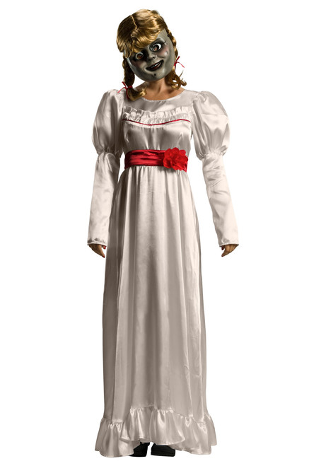Gray and White Annabelle Women Adult Halloween Costume - One Size(Medium) - IMAGE 1