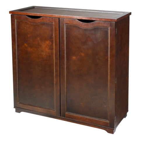 3.25' Mahogany Brown Indoor Home Furniture Collections 6-Tier Wooden Shoe Dresser - IMAGE 1