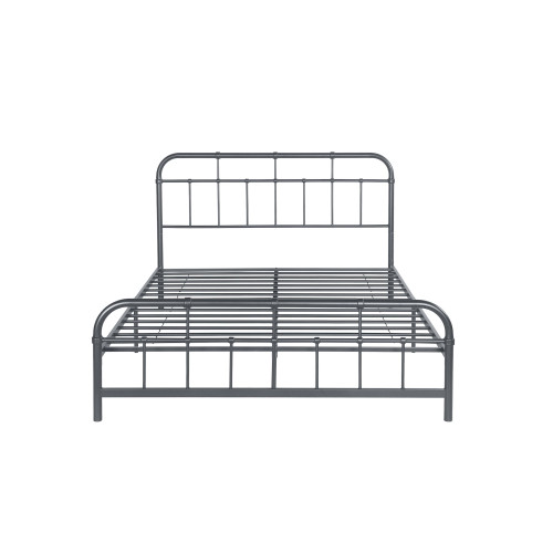 84" Charcoal Gray Contemporary Queen Size Bed Frame - IMAGE 1