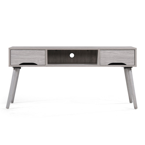 47.25" Oak Gray Contemporary TV Console Stand - IMAGE 1