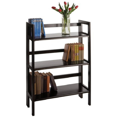 38.50” Black Foldable and Stackable Storage Display Unit Bookcase - IMAGE 1