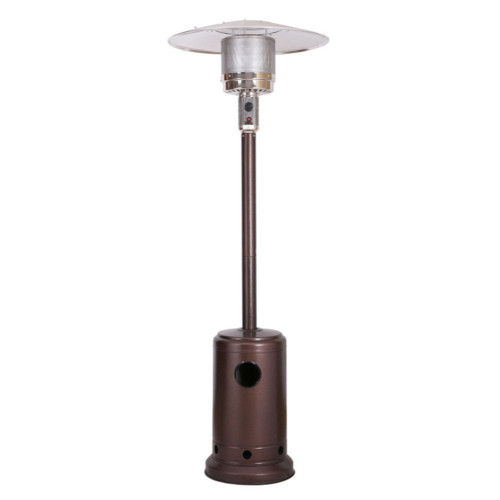 7.25' Brown and Metallic Gray Sleek Style Steel Bronze Patio Heater - IMAGE 1