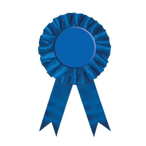 Pack of 6 Blue Award Ribbons 3.75'' x 6.5'' - IMAGE 1