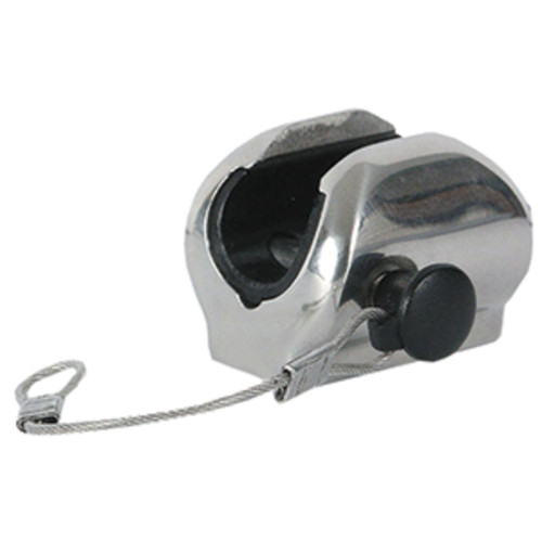 4" Silver and Black Contemporary Outdoor Flat Deck Hinge Pin with Lanyard - IMAGE 1