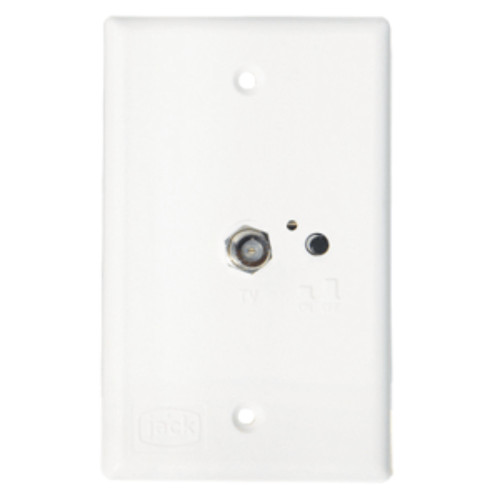 6" White PB1000 TV Antenna Power Injector Switch Plate - IMAGE 1