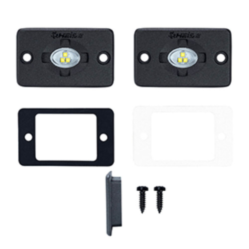 4" Black Flush Auxiliary Accent Lighting Mount - IMAGE 1