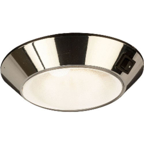 11" Clear and Red Contemporary LED Dome Light - IMAGE 1