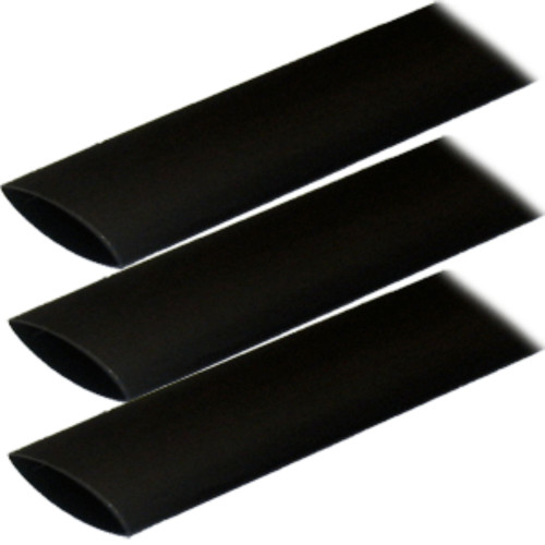Set of 3 Black 2-4 AWG Ancor Heat Shrink Tube, 7" - IMAGE 1