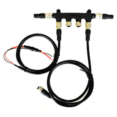 6" Black and Metallic Yellow Outdoor Marine Digital Yacht NMEA 2000 Starter Cable Kit - IMAGE 1