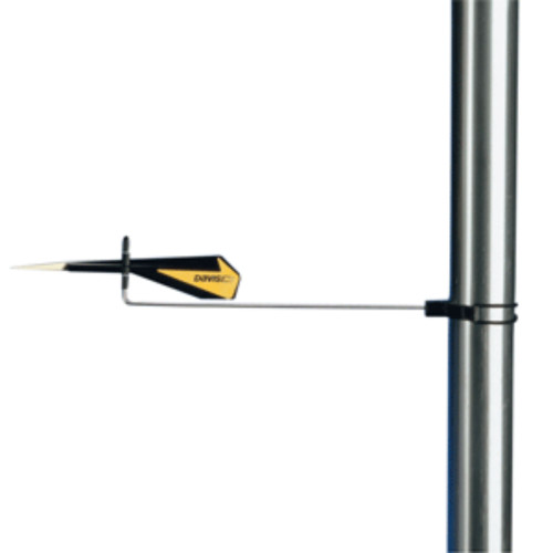 16" Metallic Gray, Black, and Yellow Marine Equipment Davis Black Max Wind Direction Indicator - IMAGE 1