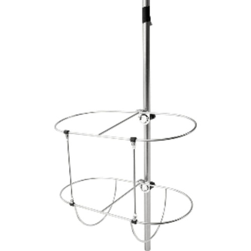 18" Silver Contemporary Rail Mount Fender Holder Dual - IMAGE 1