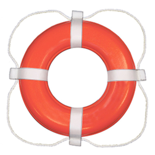 24" Orange and White Foam Ring Buoy - IMAGE 1