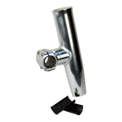 12" Metallic Silver CE Smith Adjustable Mid Mount Rod Holder Aluminum with Sleeve - IMAGE 1