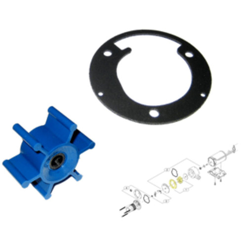 5" Blue and Black Contemporary Macerator Impeller Kit - IMAGE 1