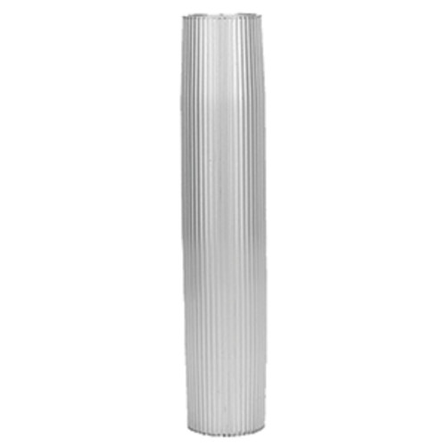 31" Silver Aluminum Ribbed Table pedestal 2 3/8 OD 30 3/4 L - IMAGE 1