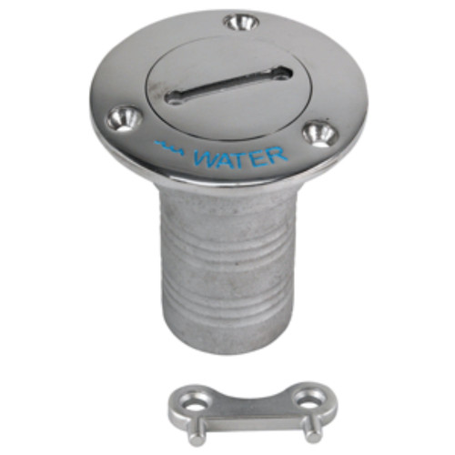 6" Silver Hose Deck Fill for 1.5-Inch Hose "Water" - IMAGE 1