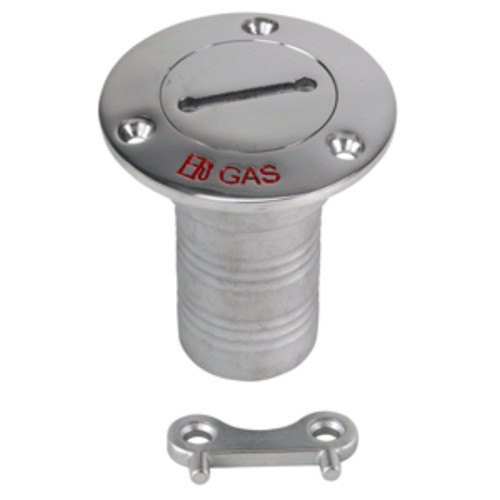 6" Silver Hose Deck Fill for 1.5-Inch Hose "Gas" - IMAGE 1