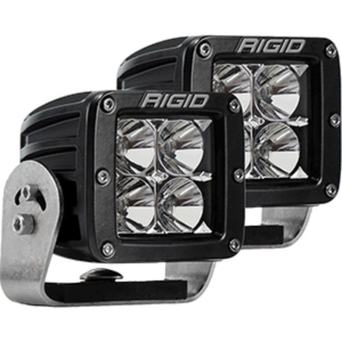 Set of 2 Black D-Series Pro Dually HD Flood Lights 8" - IMAGE 1