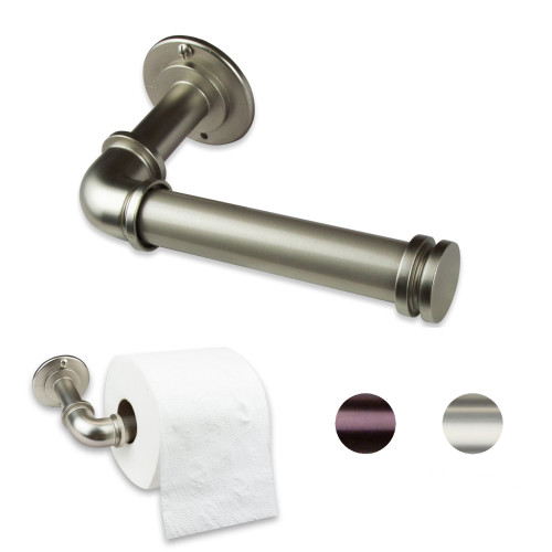 7.25" Silver Contemporary Single Toilet Paper Holder - IMAGE 1
