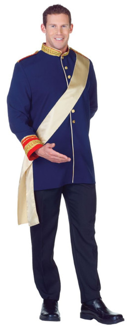 Blue and Gold Royal Prince Men Adult Halloween Costume - Large - IMAGE 1