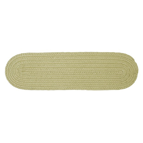 28" Neon Green Solid Hand Braided Stair Tread Rug - IMAGE 1